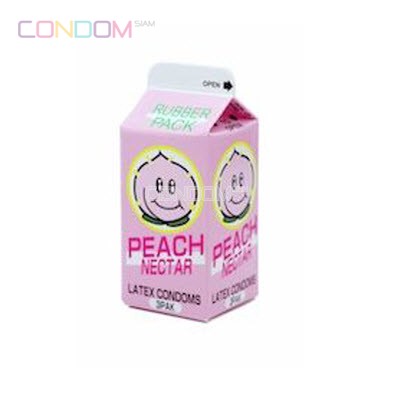 Nakanishi Peach Nectar Condom ถุงยางอนามัยแบบบางจากยางสังเคราะห์ ที่บางที่สุดในโลก