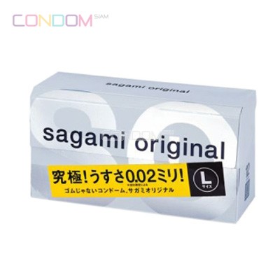 Sagami Original 0.02 L-size box of 12 ถุงยางอนามัยแบบบางจากยางสังเคราะห์ ที่บางที่สุดในโลก